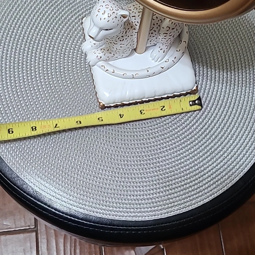 C. WONDER Gold and White Leopard Vanity Mirror